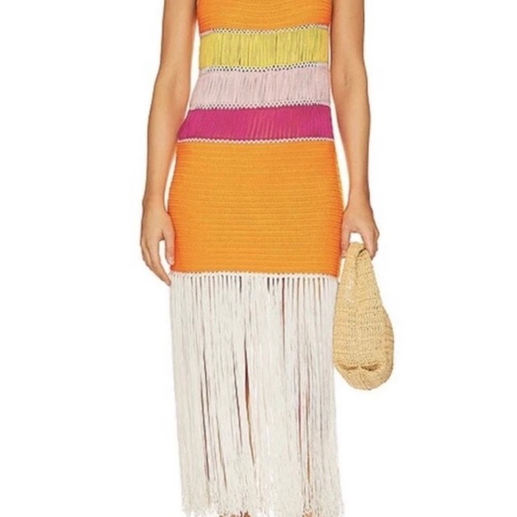 My Beachy side - Bonbon Fringe Maxi dress- New - Picture 1 of 4